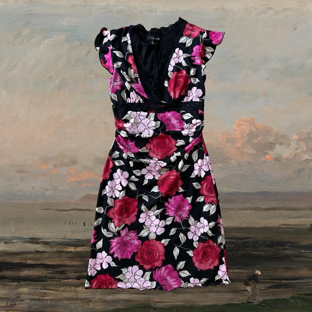 Vintage Y2K floral mini dress